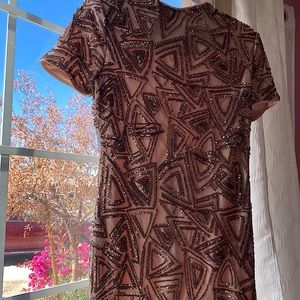 Sparkly Mini Dress w/ Shoulder Pads